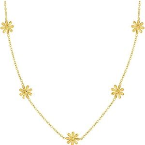 Elegant Charming Gold Floral Necklace